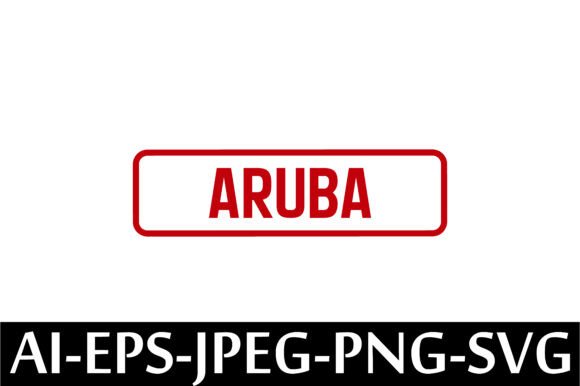 ARUBA Rubber Stamp Design Vector: A Modern Graphic Freebie for Branding