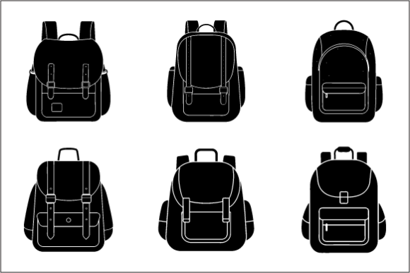 Backpack Icon Vector Art Silhouette for Graphics and Freebies