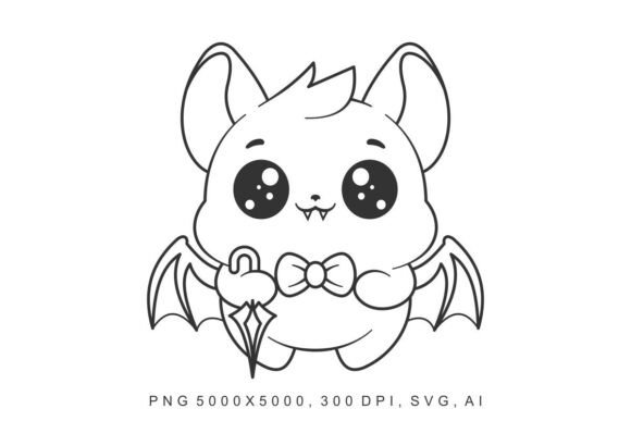 Bat - Umbrella Graphics: A Versatile Illustration for Creative Sellers