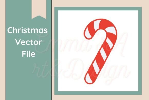 Candy Cane Christmas Vector: A Sweet Embroidery Design for Holiday Projects