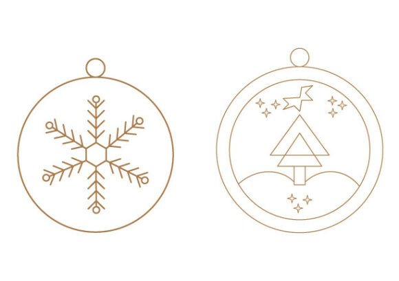 Christmas Ornament Files: A Versatile Graphic Design Asset for Local Crafts and Branding