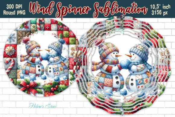 Christmas Snowman Wind Spinner Design: A Versatile Graphic for Seasonal Publishing