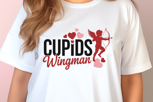 Cupids Wingman: A Versatile Graphic Design Asset for Crafts and Graphics