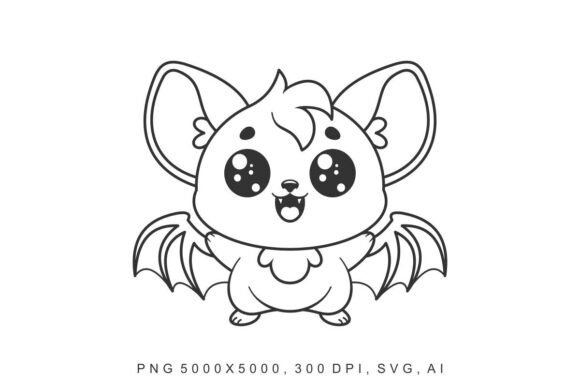 Cute Fat Bat Illustration: A Playful Graphic Design Asset for Local Business Branding