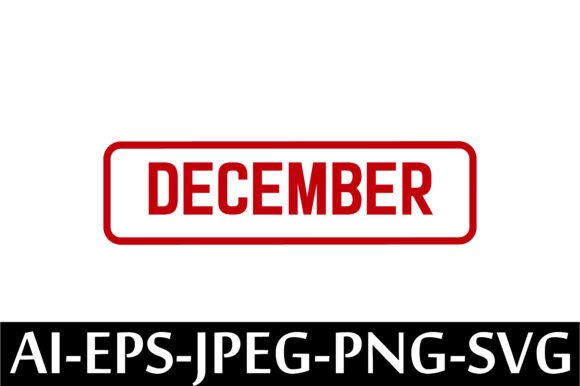 December Rubber Stamp Design Vector: A Graphics Freebie for Editorial Elegance
