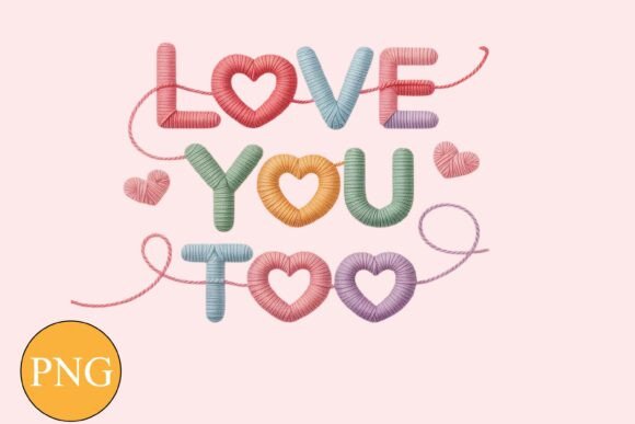 Knitted LOVE YOU TOO Valentine PNG Shirt: A Versatile Graphic Design Freebie