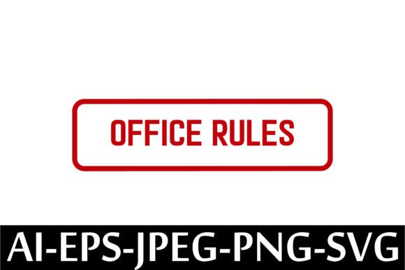 OFFICE RULES Rubber Stamp Design Vector – A Freebie with Big Brand Potential