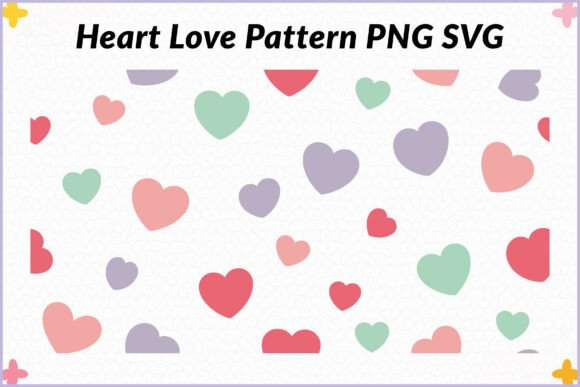 Pastel Heart Love Seamless Pattern SVG for Real Crafting Projects