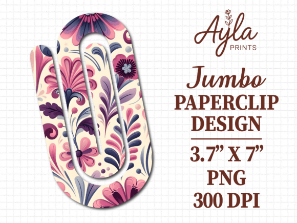 Purple Floral Garden Jumbo Paperclip Design Review