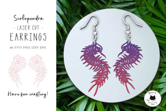 Scolopendra Halloween Earrings Laser Cut Review