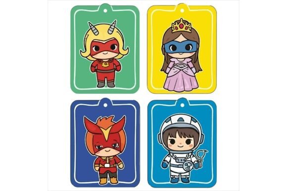 Superhero and Princess Tags: A Versatile Graphic Design Freebie