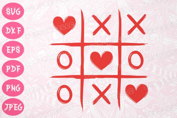 Tic Tac Toe Love SVG Design: A Playful Freebie for Content Creators